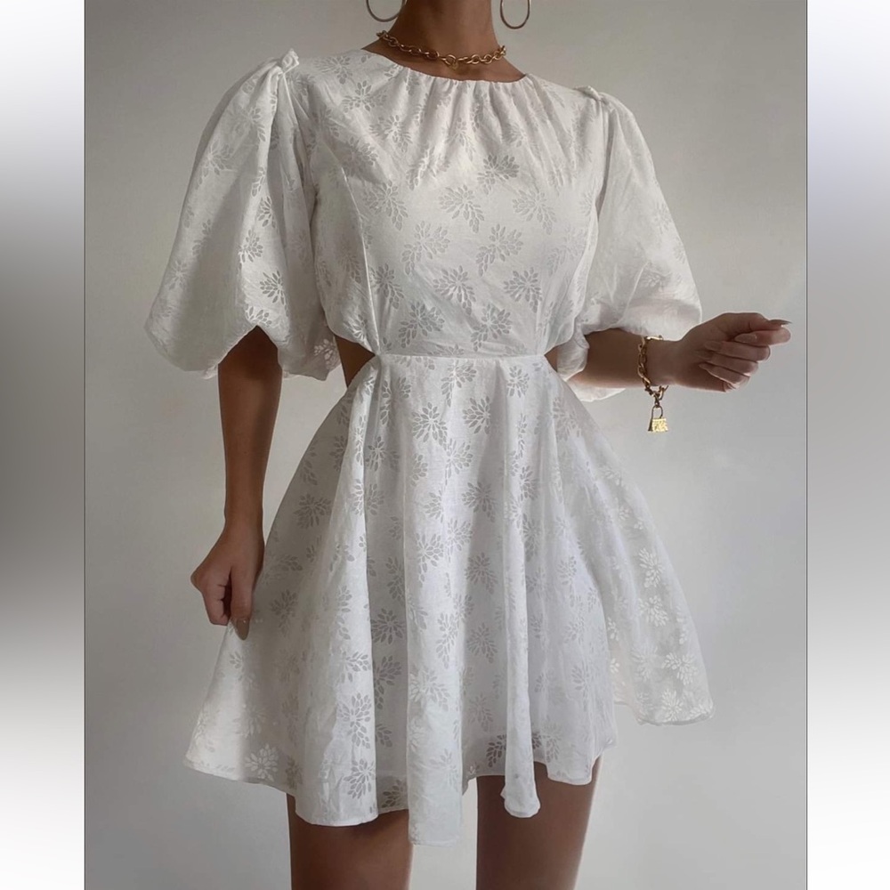 Showpo White Floral Mini Dress